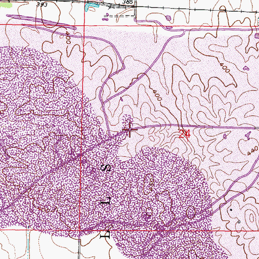 Topographic Map of Cain School, IL