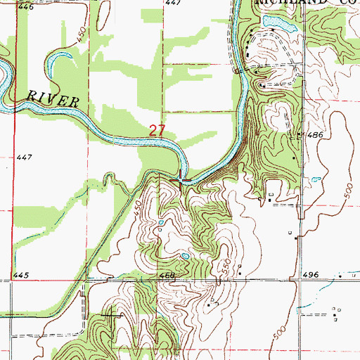 Topographic Map of Calfkiller Creek, IL