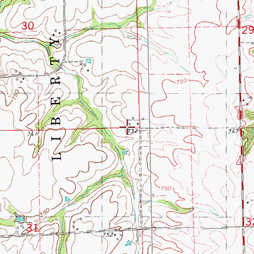Topographic Map of California School (historical), IL