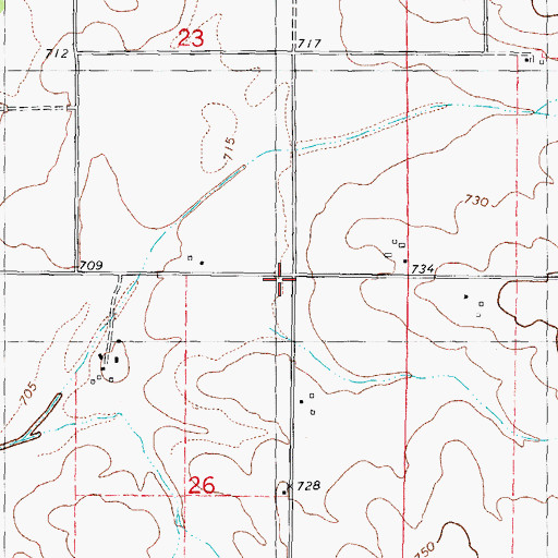 Topographic Map of California School (historical), IL