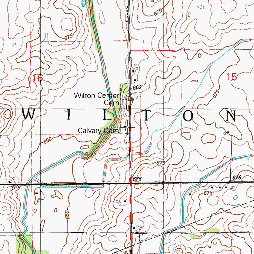 Topographic Map of Mount Saint Patrick Cemetery, IL