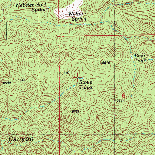 Topographic Map of Stove Tanks, AZ
