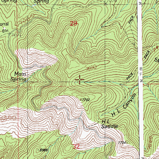 Topographic Map of H L Saddle Tank, AZ