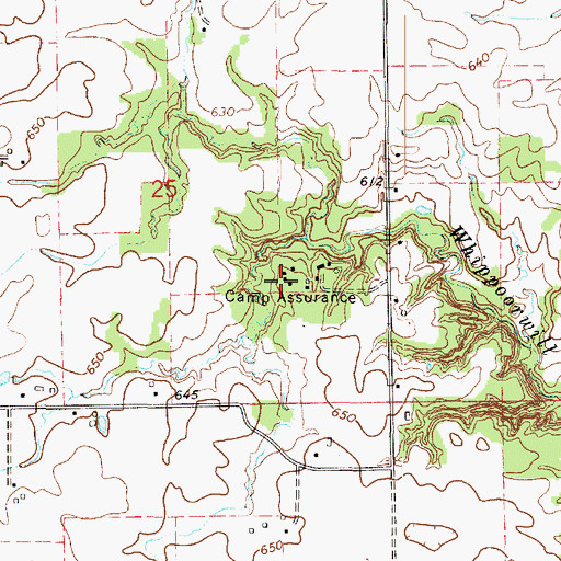 Topographic Map of Camp Assurance, IL