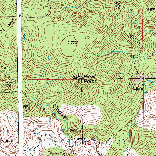 Topographic Map of Pinal Point, AZ