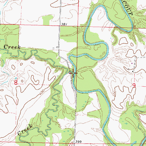 Topographic Map of Camp Creek, IL