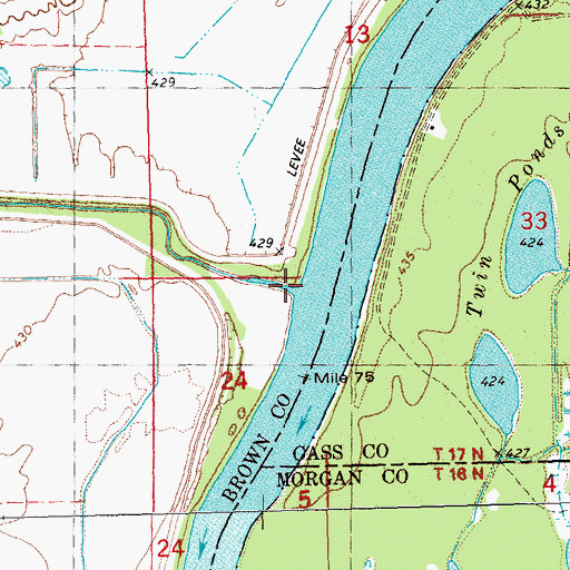 Topographic Map of Camp Creek, IL