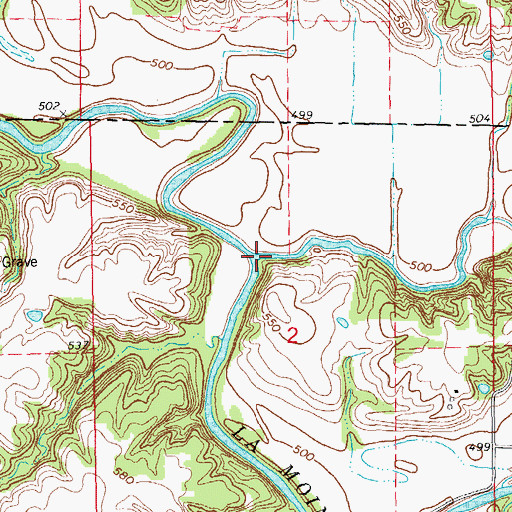 Topographic Map of Camp Creek, IL