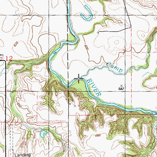 Topographic Map of Camp Creek, IL