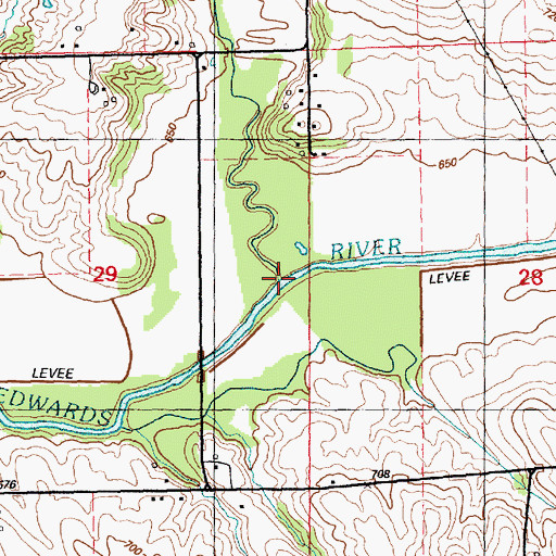Topographic Map of Camp Creek, IL