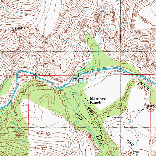 Topographic Map of Hog Canyon, AZ