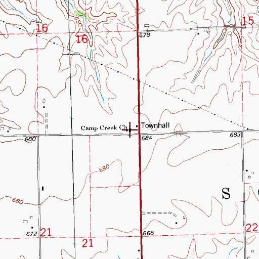 Topographic Map of Scotland Trinity Presbyterian Church, IL