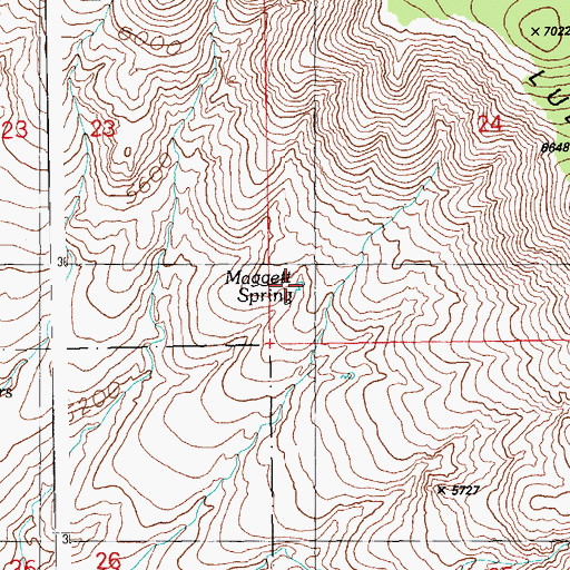 Topographic Map of Maggett Spring, AZ