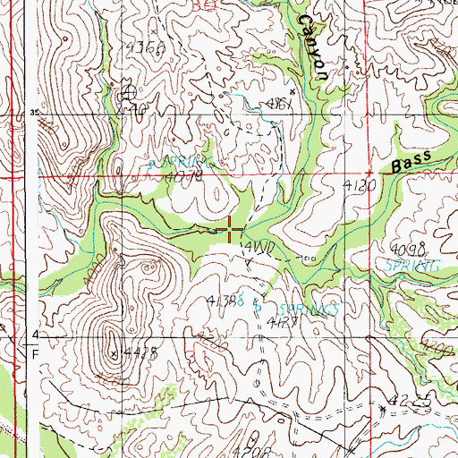 Topographic Map of Double R Canyon, AZ