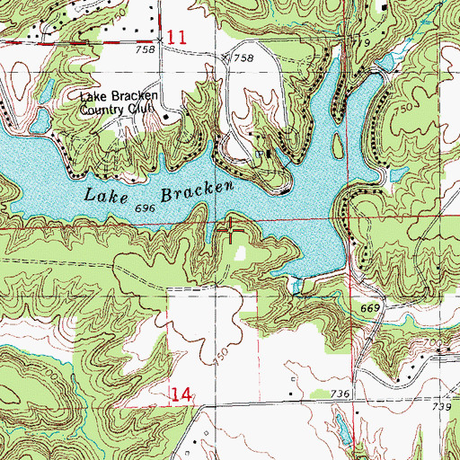 Topographic Map of Camp Shaubena, IL