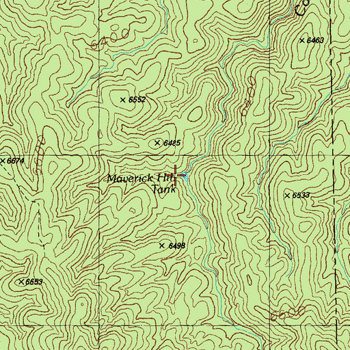 Topographic Map of Maverick Hill Tank, AZ
