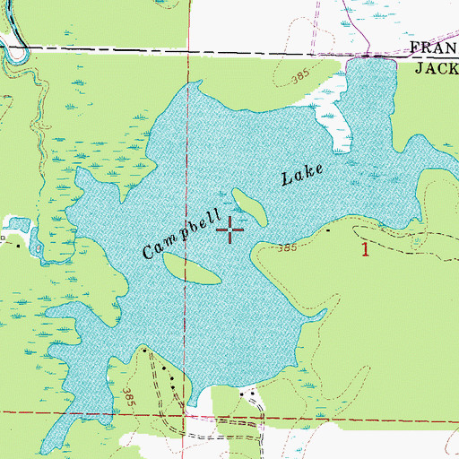 Topographic Map of Campbell Lake, IL