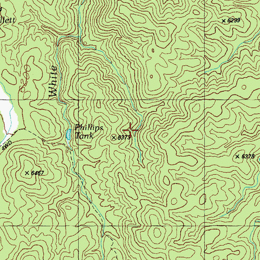 Topographic Map of Phillips Tank, AZ