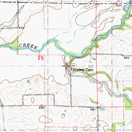 Topographic Map of Campbells Hump Church (historical), IL