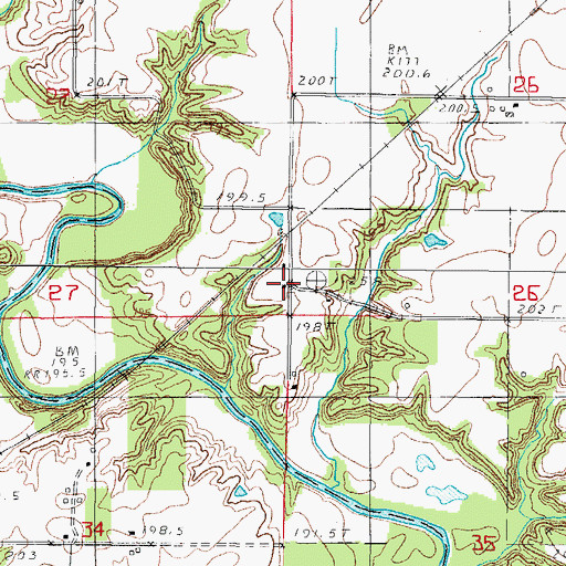 Topographic Map of Canaan School (historical), IL