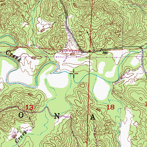 Topographic Map of Caney Creek, IL