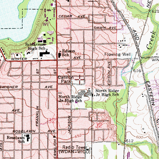 Topographic Map of Cannon Park, IL
