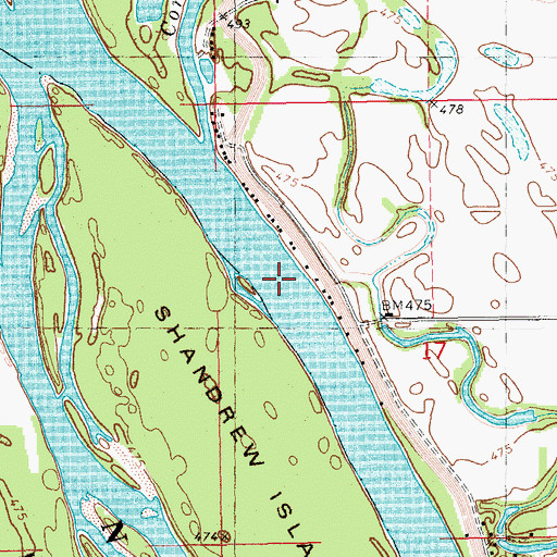 Topographic Map of Canton Chute, IL