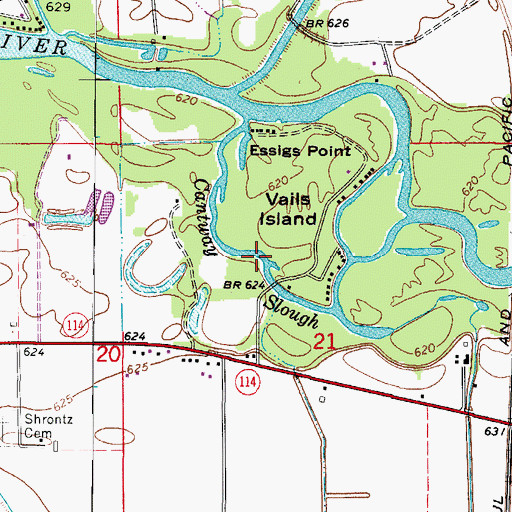 Topographic Map of Cantway Slough, IL
