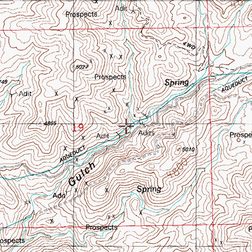 Topographic Map of Pinkard Gulch, AZ