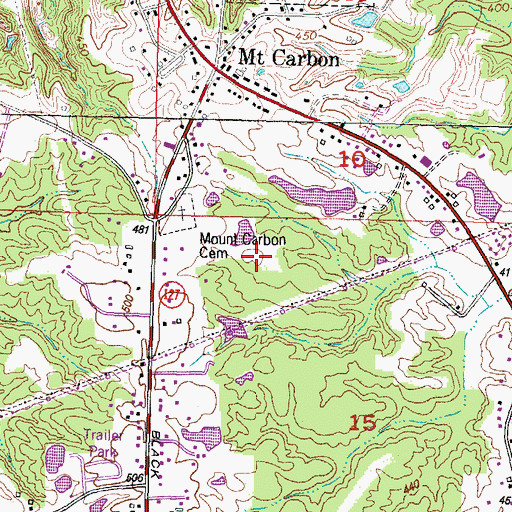 Topographic Map of Mount Carbon, IL