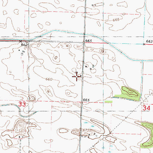 Topographic Map of Carbough School (historical), IL