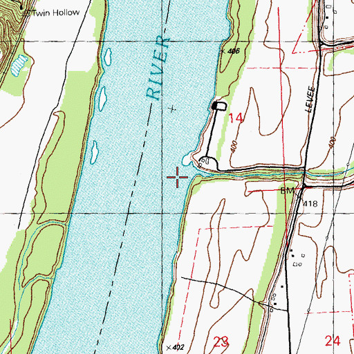 Topographic Map of Carr Creek, IL