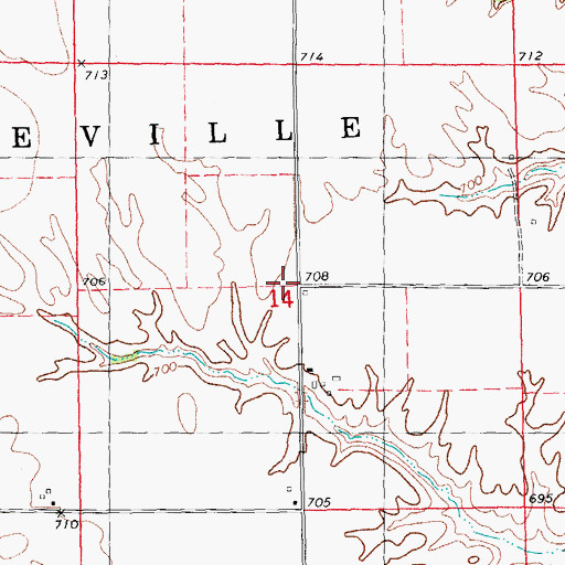 Topographic Map of Carr School (historical), IL