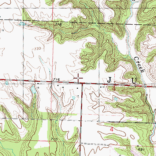 Topographic Map of Carroll School (historical), IL