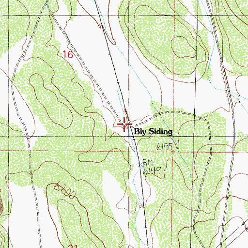 Topographic Map of Bly Siding, AZ