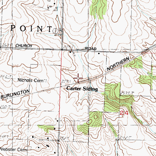 Topographic Map of Carter Siding, IL