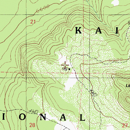 Topographic Map of Laws Hill Trick Tank, AZ