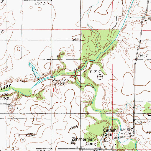 Topographic Map of Catfish Creek, IL