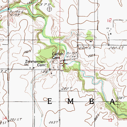Topographic Map of Catfish School (historical), IL