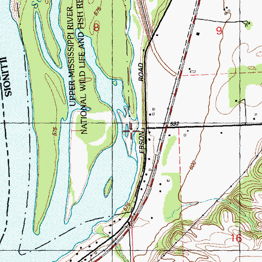 Topographic Map of Cattail Creek, IL