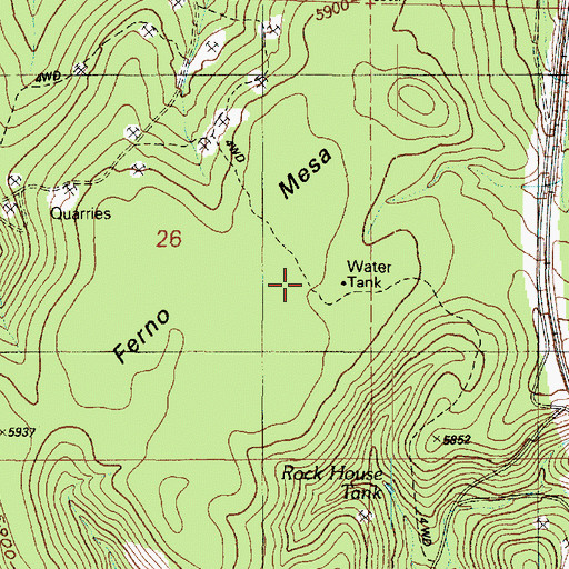 Topographic Map of Ferno Trick Tank, AZ