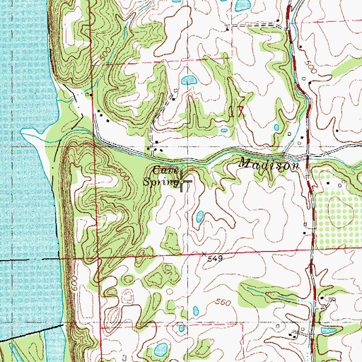 Topographic Map of Cave Spring, IL