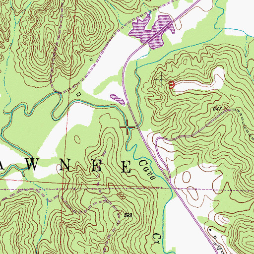 Topographic Map of Cave Valley, IL