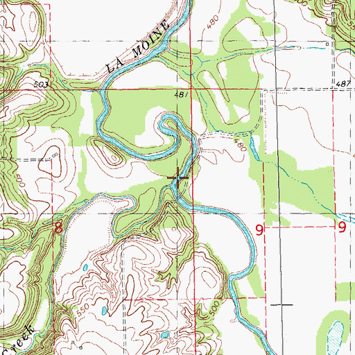 Topographic Map of Cedar Creek, IL