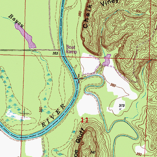 Topographic Map of Cedar Creek, IL