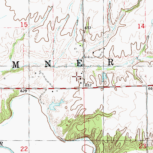 Topographic Map of Cedar Creek Church (historical), IL