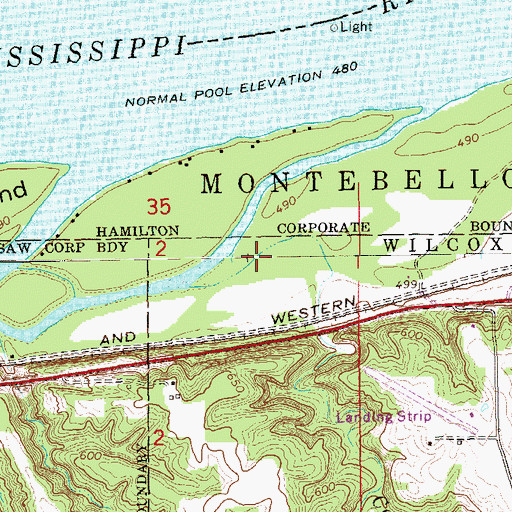 Topographic Map of Cedar Glen Creek, IL