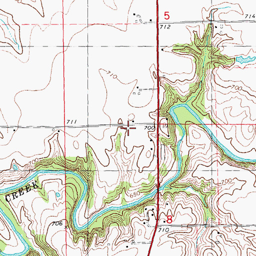Topographic Map of Cedar Hill School (historical), IL