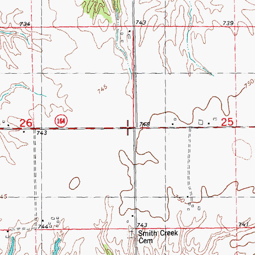 Topographic Map of Cedar Ridge School (historical), IL