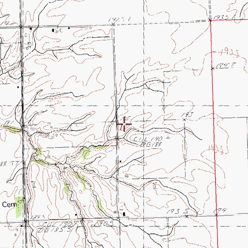 Topographic Map of Centenary School (historical), IL